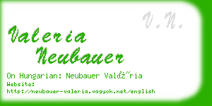 valeria neubauer business card